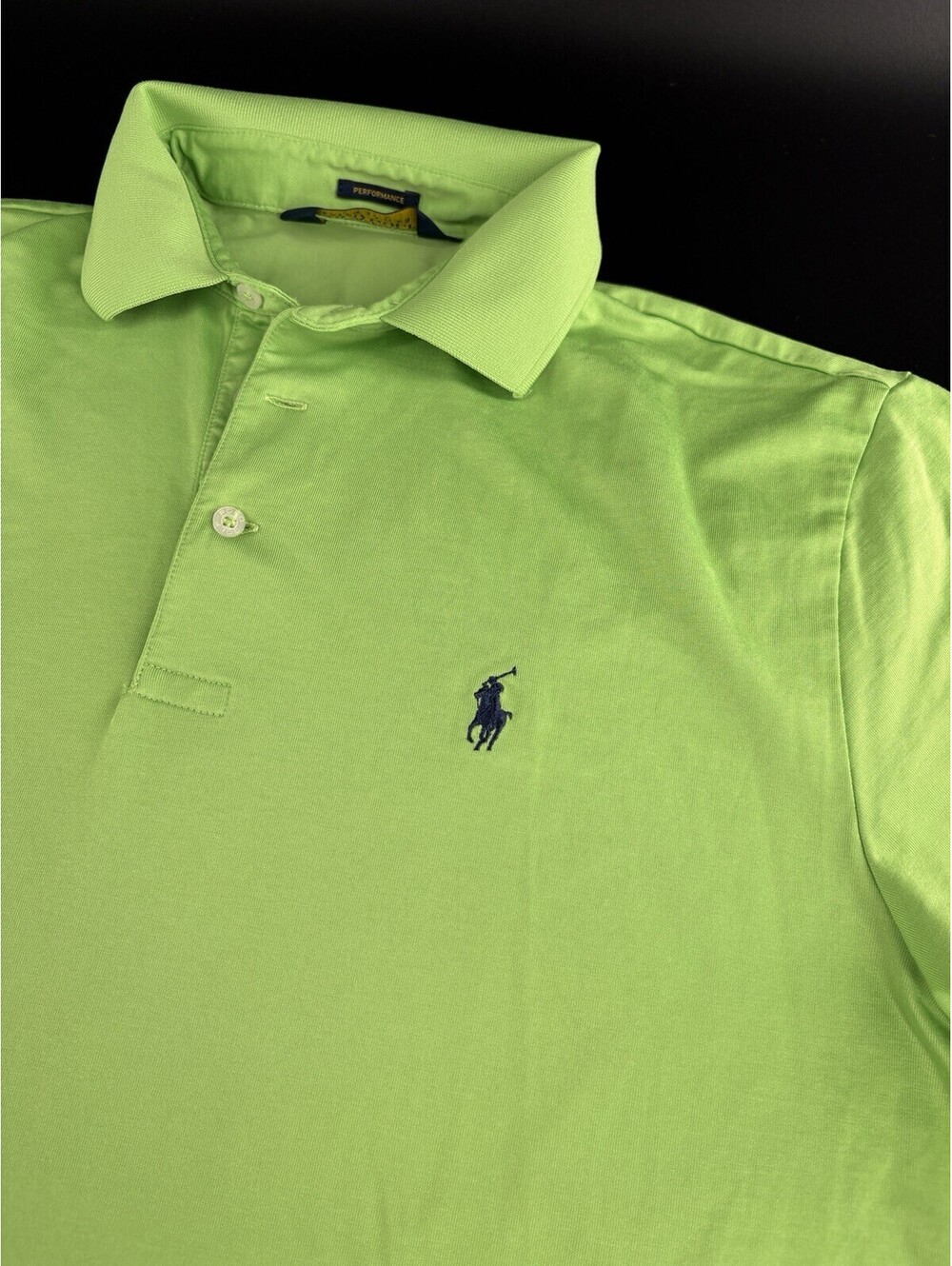 Polo Golf Ralph Lauren Performance Polo Men's M Lime Green Pony Logo